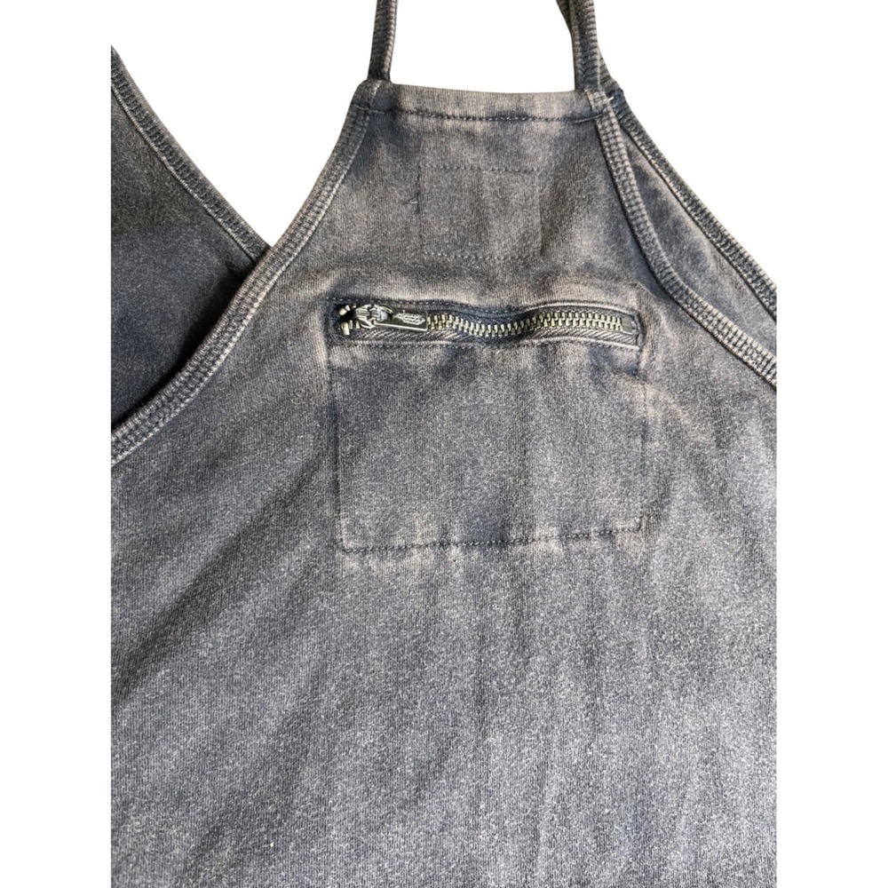 NWT Free People Movement XS Gray Mineral Wash Jumpsuit Wide Leg Lounge Romper - Picture 4 of 5
